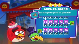 Angry Birds Reloaded: Three Stars and Eagle Feather for Abra-Ca-Bacon Levels