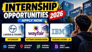 3 BIG INTERNSHIP OPPORTUNITIES 2026 🔥 L&T, Wayfair, IBM Apply Links