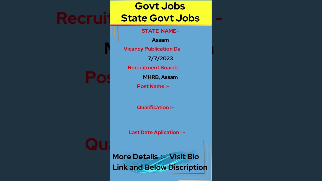 Govt Jobs MHRB, Assam Registrar/Demonstrator/ Resident Physician – 571 Posts PG