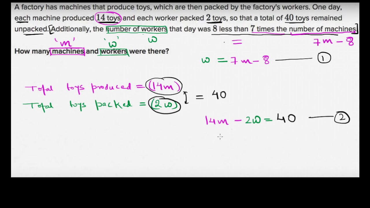 System of equations word problem: no solution (Hindi ...