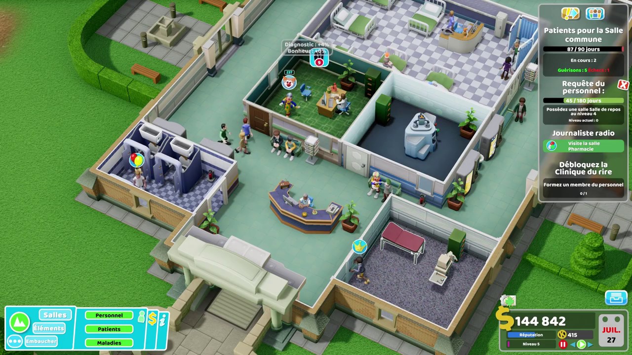 Two Point Hospital - Flottering - Gameplay no commentary - YouTube