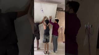 Tv unit wall work…..✨✅#shortvideo #shortsfeed #viral #youtubeshorts #youtube #viralvideo #viral