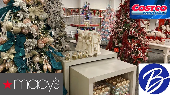 COSTCO MACY'S BOSCOV'S CHRISTMAS DECORATIONS TREES DECOR SHOP WITH ME SHOPPING STORE WALK THROUGH