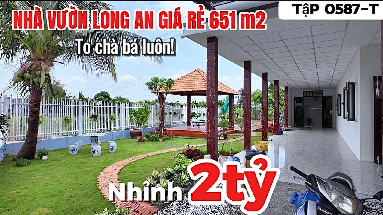 Tập 0587 (đã bán) Nhà Vườn Long An giá rẻ 651m2 thổ cư giá nhỉnh 2tỷ | Nhà vườn 365 Bình Chánh