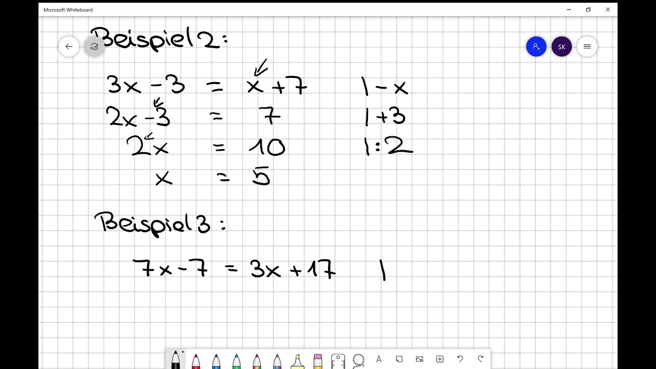 Gleichungen Mit X Auf Beiden Seiten