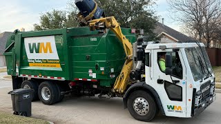 Waste Management: Shiny Mack LR Heil Python Garbage Truck Collecting Into the Night