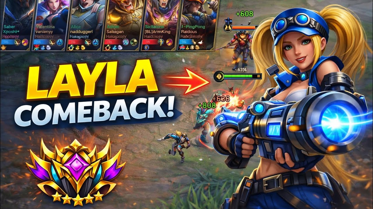 How to comeback using Layla 💪💙 #ranked #mobilelegends