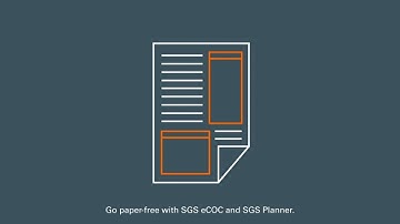 Go paper-free with SGS eCOC