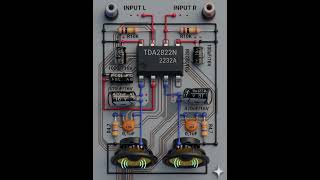 TDA2822N Stereo Amplifier: DIY Mini Audio Amplifier Circuit Diagram Explained #diyelectronics