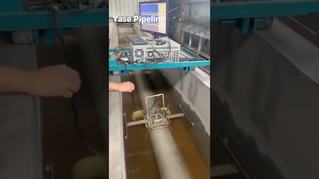 Ultrasonic testing for stainless steel seamless pipe