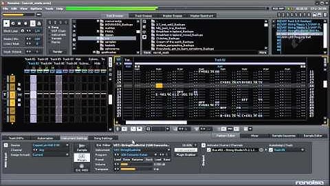 Demonstrating plugin synchronisation in Renoise