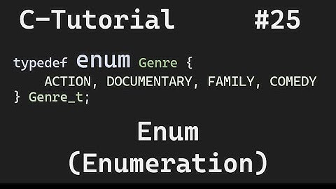 C-Programmierung #25 - enum (Enumeration) für vordefinierte Werte