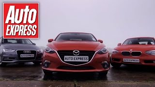 Mazda 3 vs Audi A3 & BMW 1 Series group test