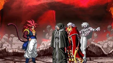 Gogeta SSJ4 vs Igniz,Goodman & Murochi