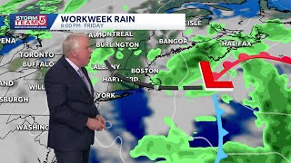 Video: Clouds building ahead of mid-week rain
