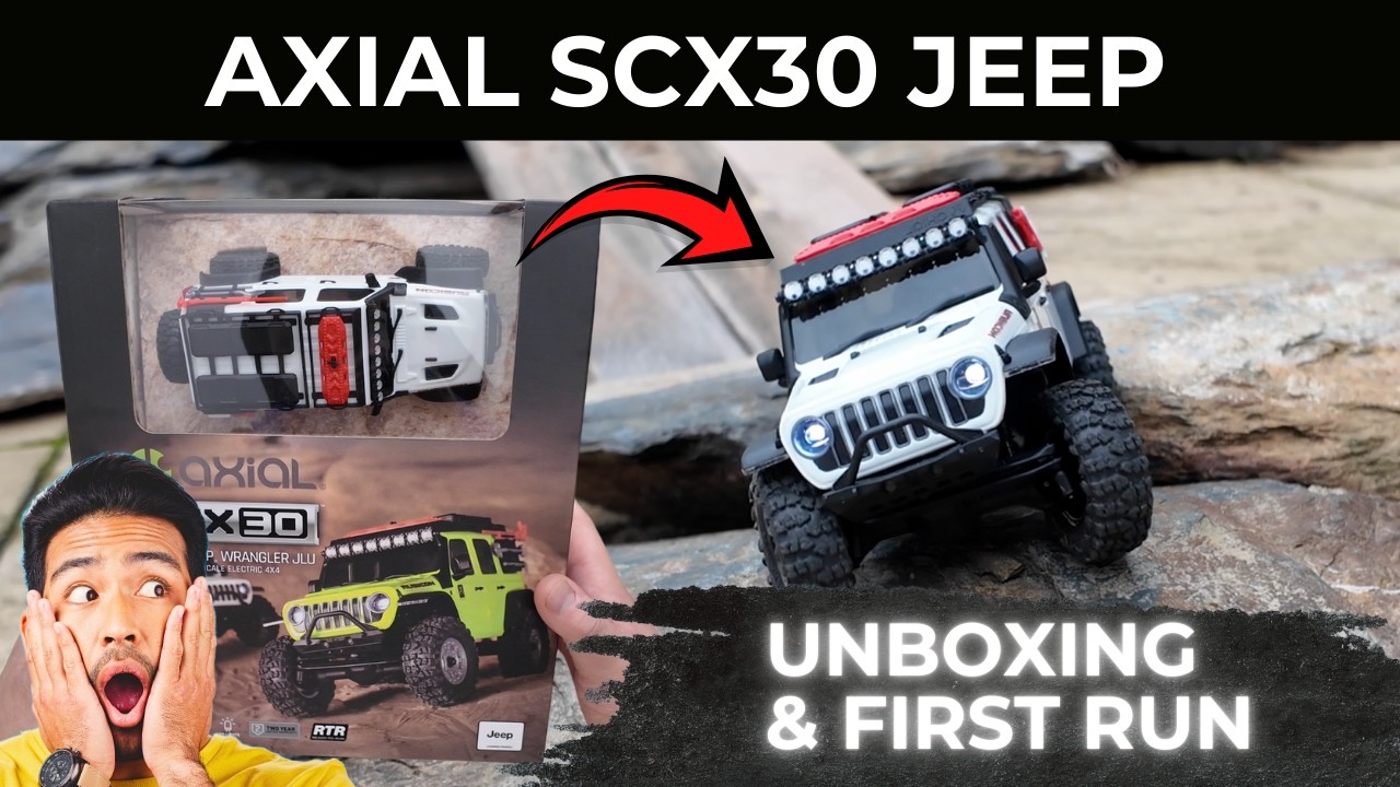 Axial SCX30 Jeep JLU (White) | Unboxing & First Crawl