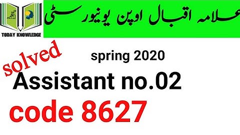aiou solved Assignment code 8627 spring 2020