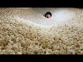 5億円の家の地下室をポップコーンで埋めてみた 5億円の家の地下室をポップコーンで埋めてみた