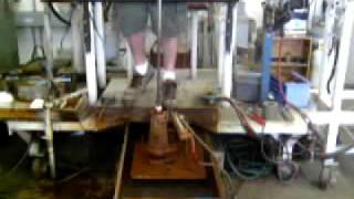 Glassblowing, With A Mold Boy