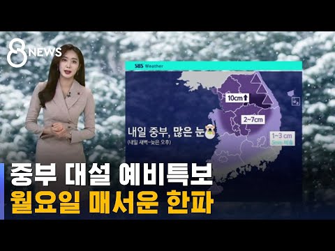 [날씨] 중부 대설 예비특보…월요일 매서운 한파 / SBS
