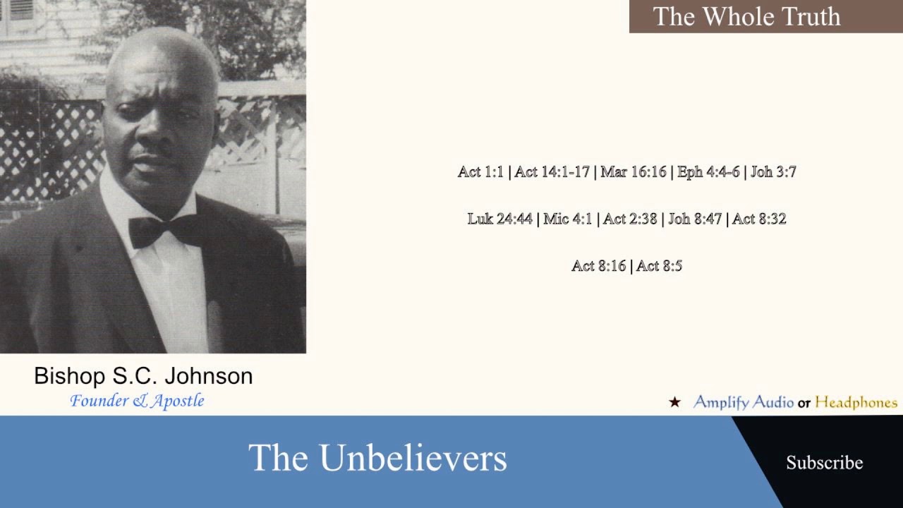 Bishop Johnson: The Unbelievers