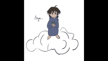 Cloud child :) #digitalart #oc #animation #art #clouds