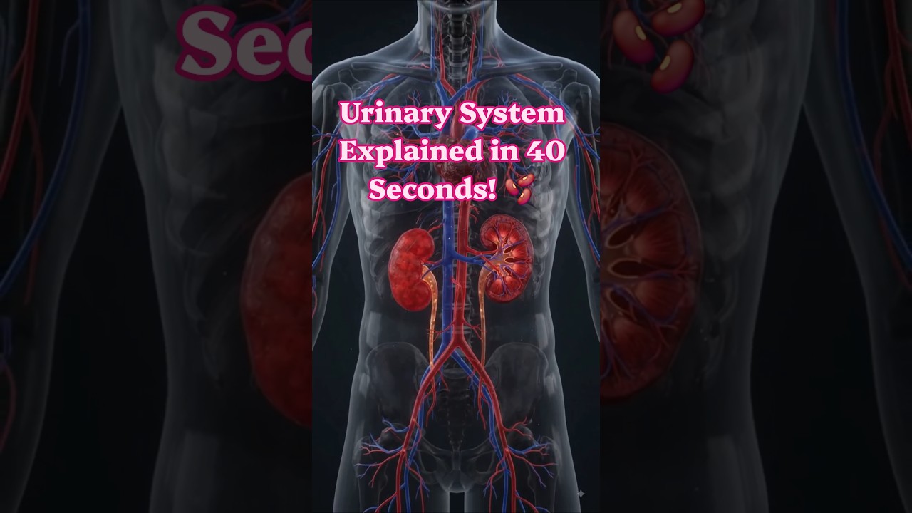 Urinary System Explained in 40 Seconds! 🫘⚡ #shorts #biology #science