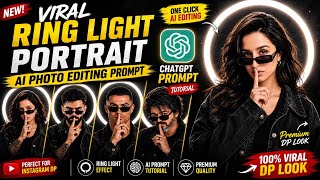 Viral Ring Light Portrait AI Photo Editing Prompt (2026) | Ultra Realistic Instagram DP screenshot 2