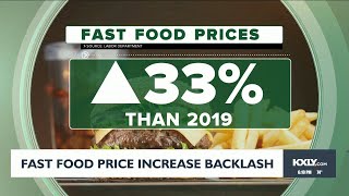 Fast food price increase backlash