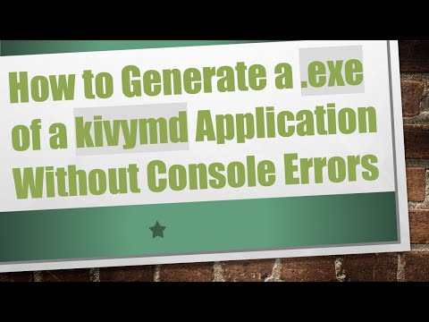 How to Generate a .exe of a kivymd Application Without Console Errors