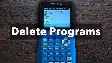 TI-84 Plus: How to Delete Programs/Apps