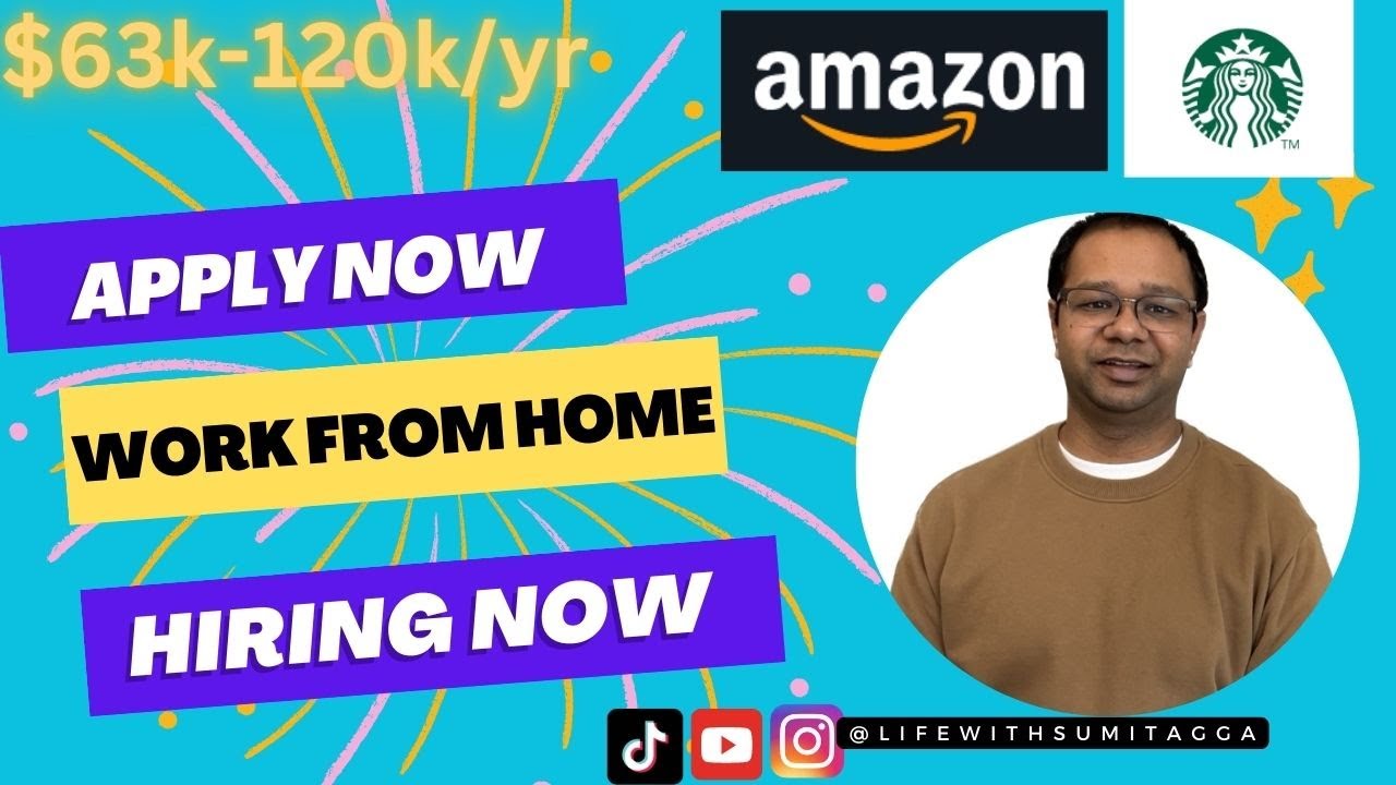 STARBUCKS AMAZON WORK AT HOME JOBS 2023 VIRTUAL JOBS 2023 ALL