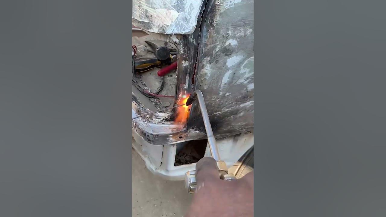 How To Repair Dent Rear Fender - YouTube
