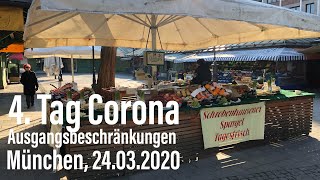 Tag 4 Corona Ausgangsbeschränkungen München 24.03.2020 - Viktualienmarkt
