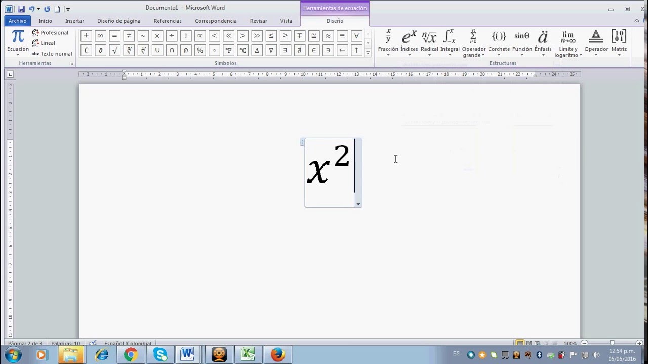 Poner Cuadrado En Word Cómo poner exponente en Word - YouTube