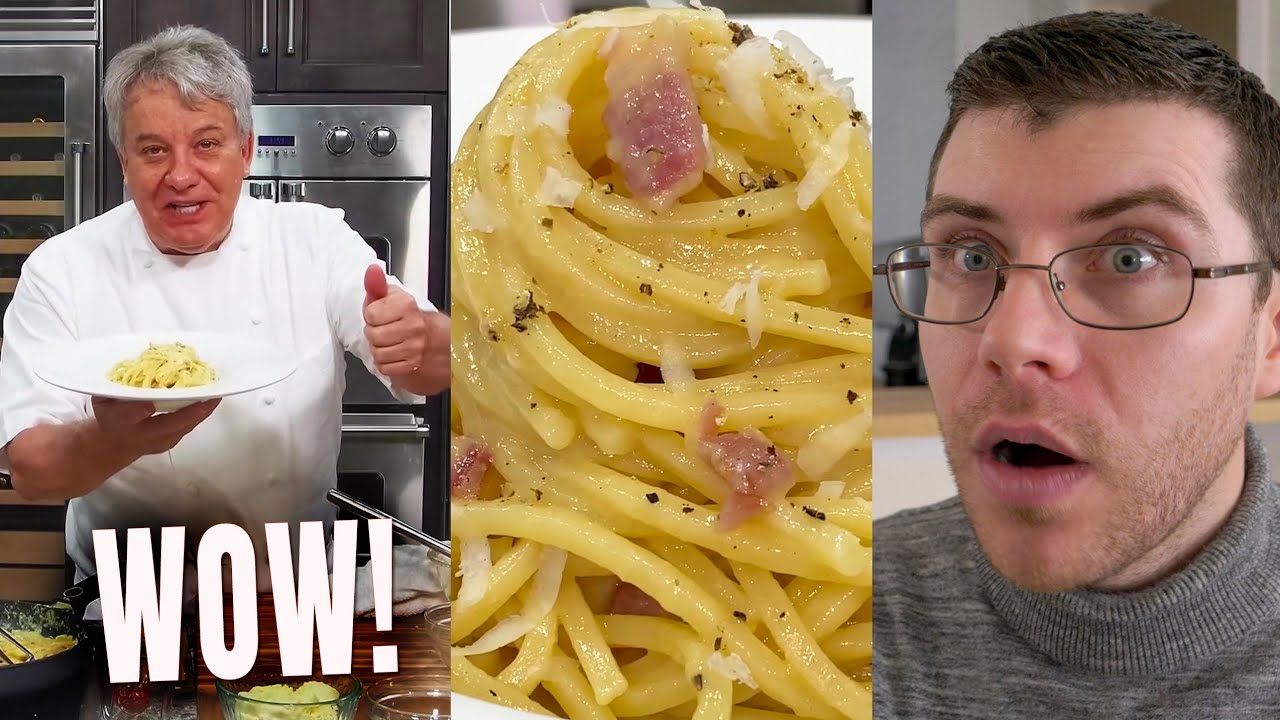 Pro Chef Reacts.. French Chef's AUTHENTIC CARBONARA (Chef JeanPierre
