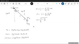 2) Oscillations Physics  | Time period of a  simple pendulum  immersed in a liquid