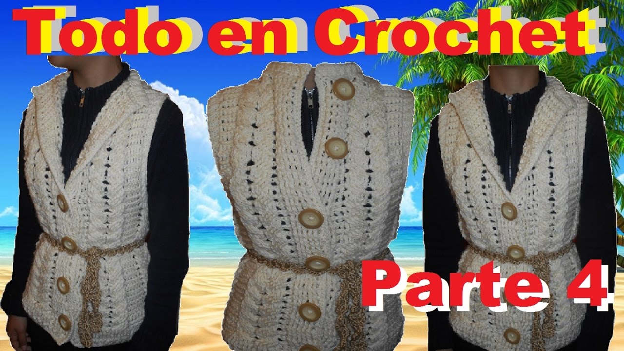 Chaleco en crochet Todas las tallas parte 4 manualidades de animales