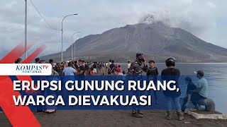 Gunung Ruang Erupsi, Ribuan Warga di Sitaro Dievakuasi, Bandara masih Ditutup