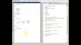 Pole Placement Design Solved Example with MatLab ماتلاب بالعربي