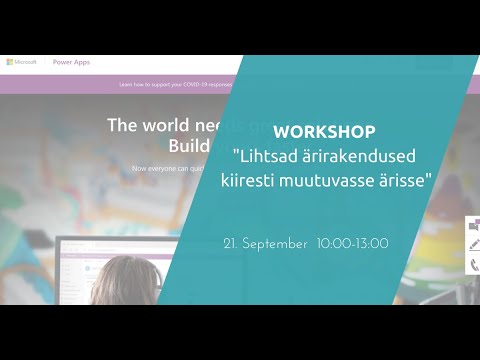 Workshop | Lihtsad ärirakendused kiiresti muutuvasse ärisse II