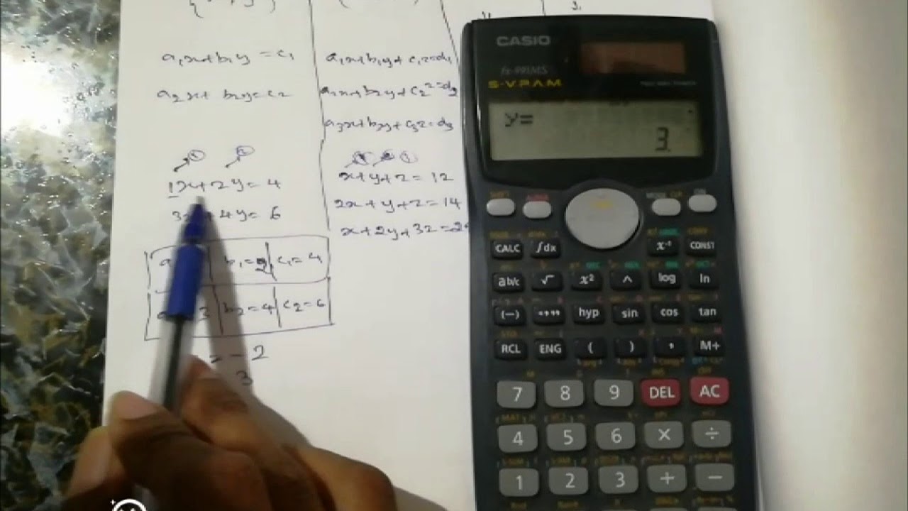 Solving Equations in Casio calculator - YouTube