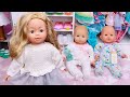 Mama and twin babies morning routine! Play Dolls family
