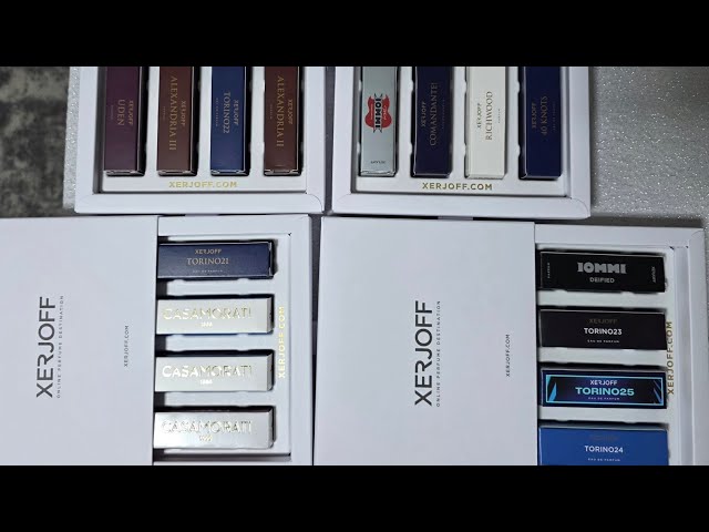Unboxing 16 Xerjoff Samples. Torino 25 21 22 23 24 Alexandria 2 3