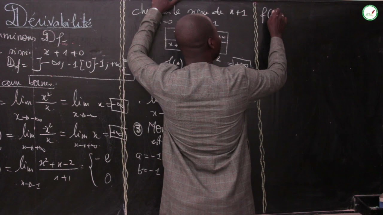 Exercices - Terminale L -  Mathématiques : La Dérivabilité / Suite / M. Mbow