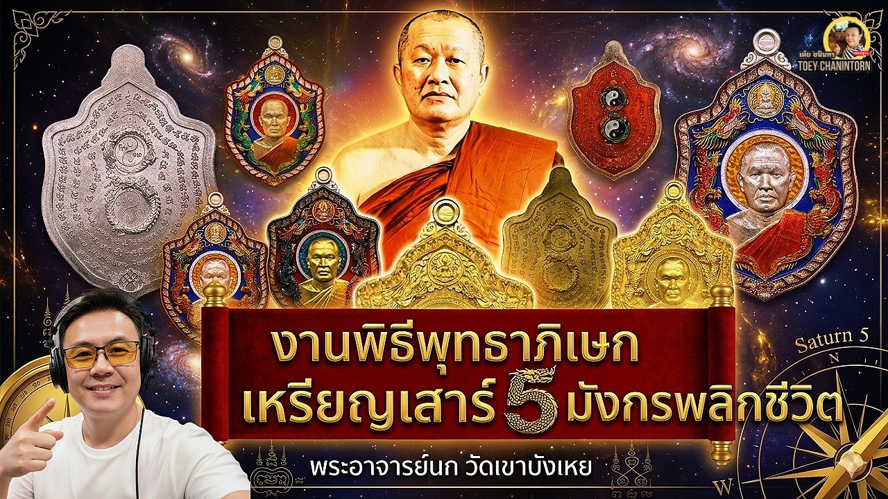 งานพิธีพุทธาภิเษกเหรียญเสาร์5มังกรพลิกชีวิต พระอาจารย์นก วัดเขาบังเหย