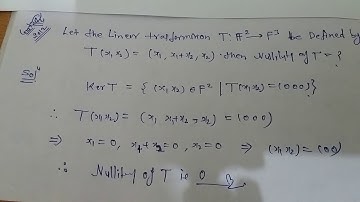 Nullity/linear transformation/Gate solution