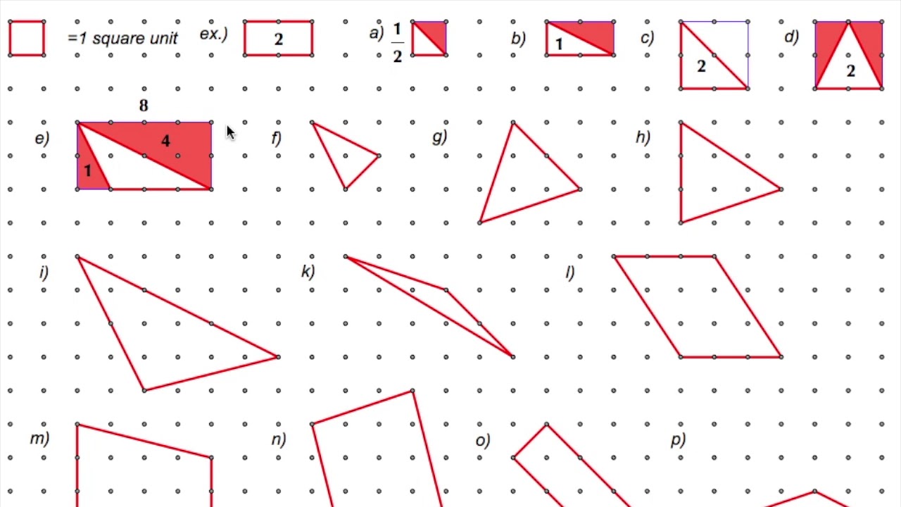 Areas on Dot Paper 