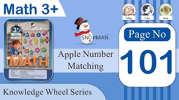 Math 3+ | Knowledge Wheel Series | Page 101 | Apple Number Matching Activity | Playgroup Math