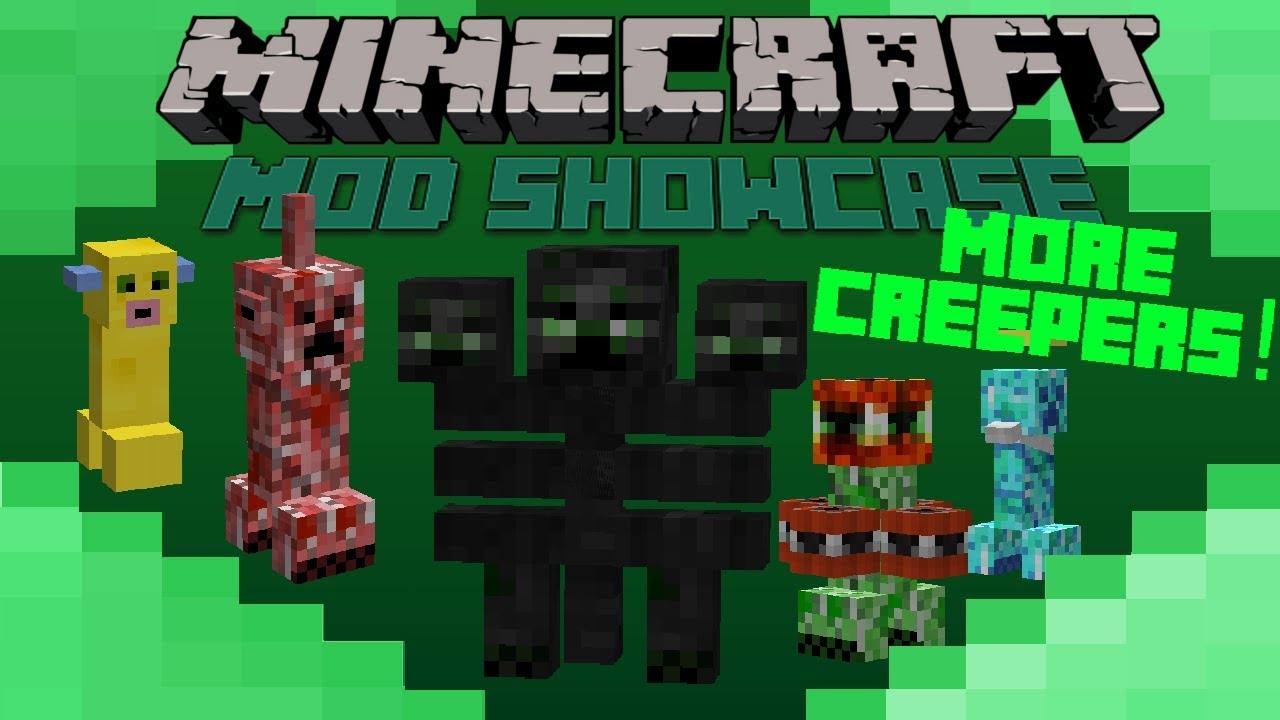 MORE CREEPERS!! -Minecraft Mod Showcase - YouTube